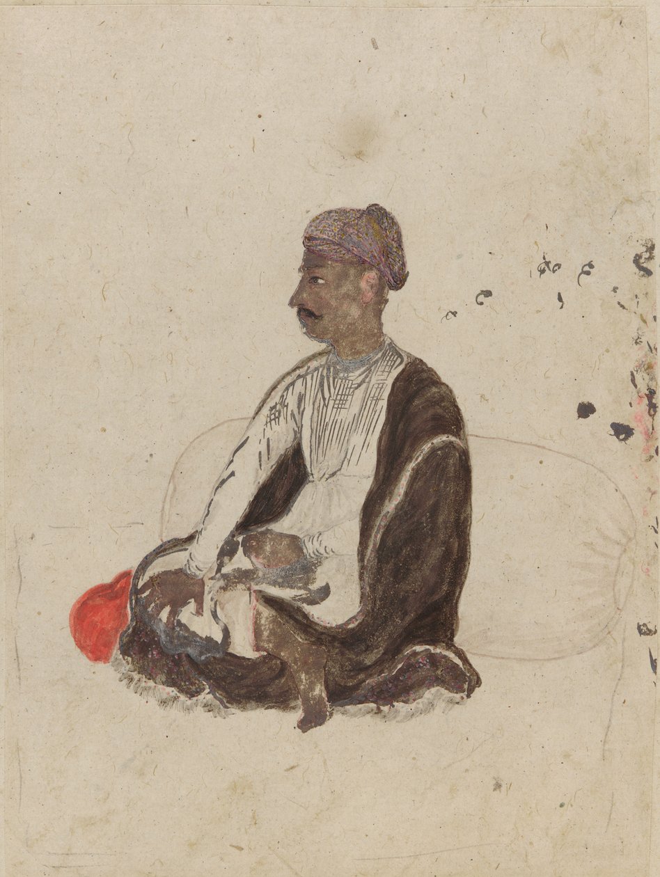 Ülő férfi alakja alkotó: Indian School