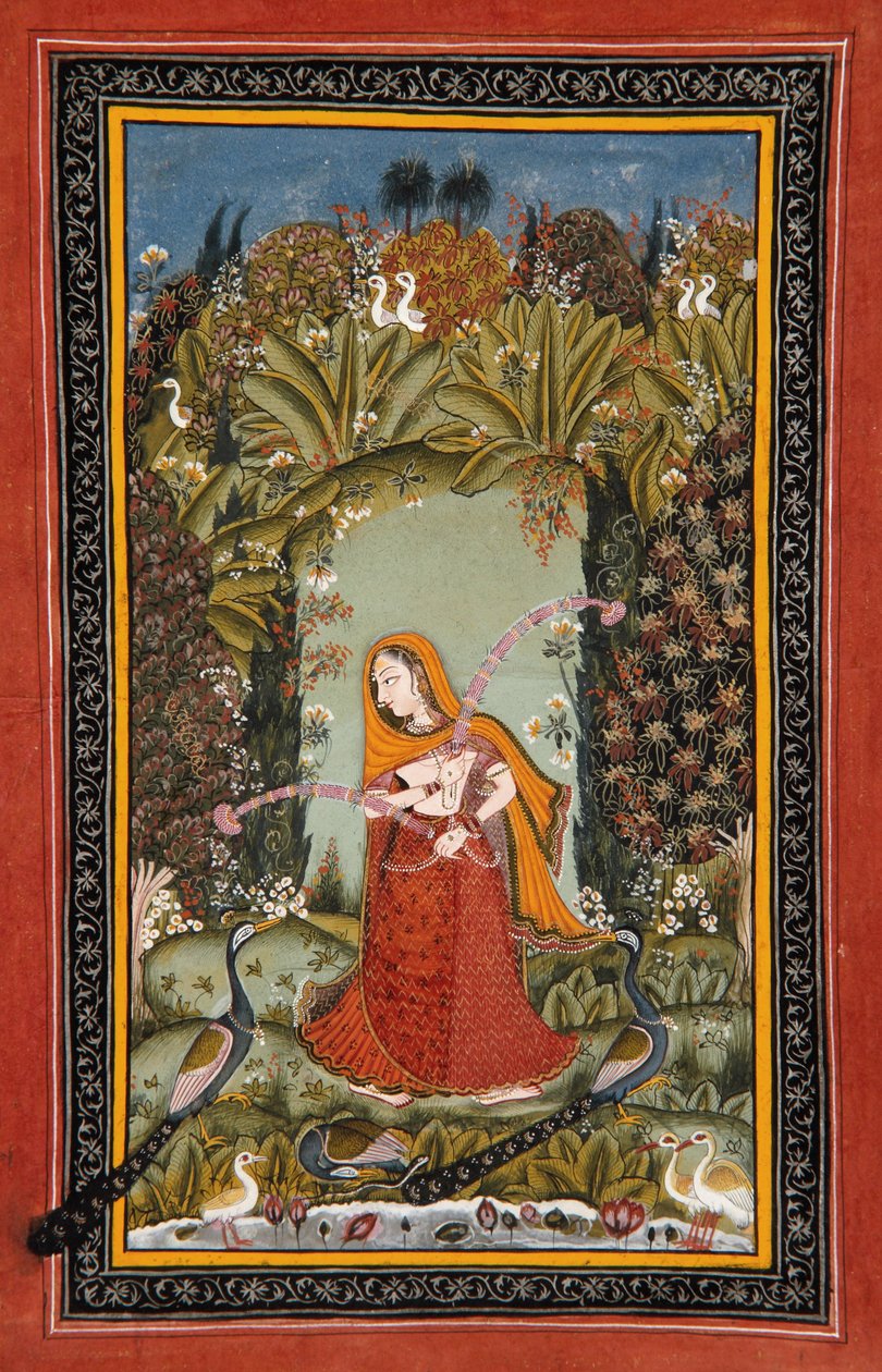 Gauri Ragini, Malkos, 1770 körül (átlátszatlan WC papíron) alkotó: Indian School