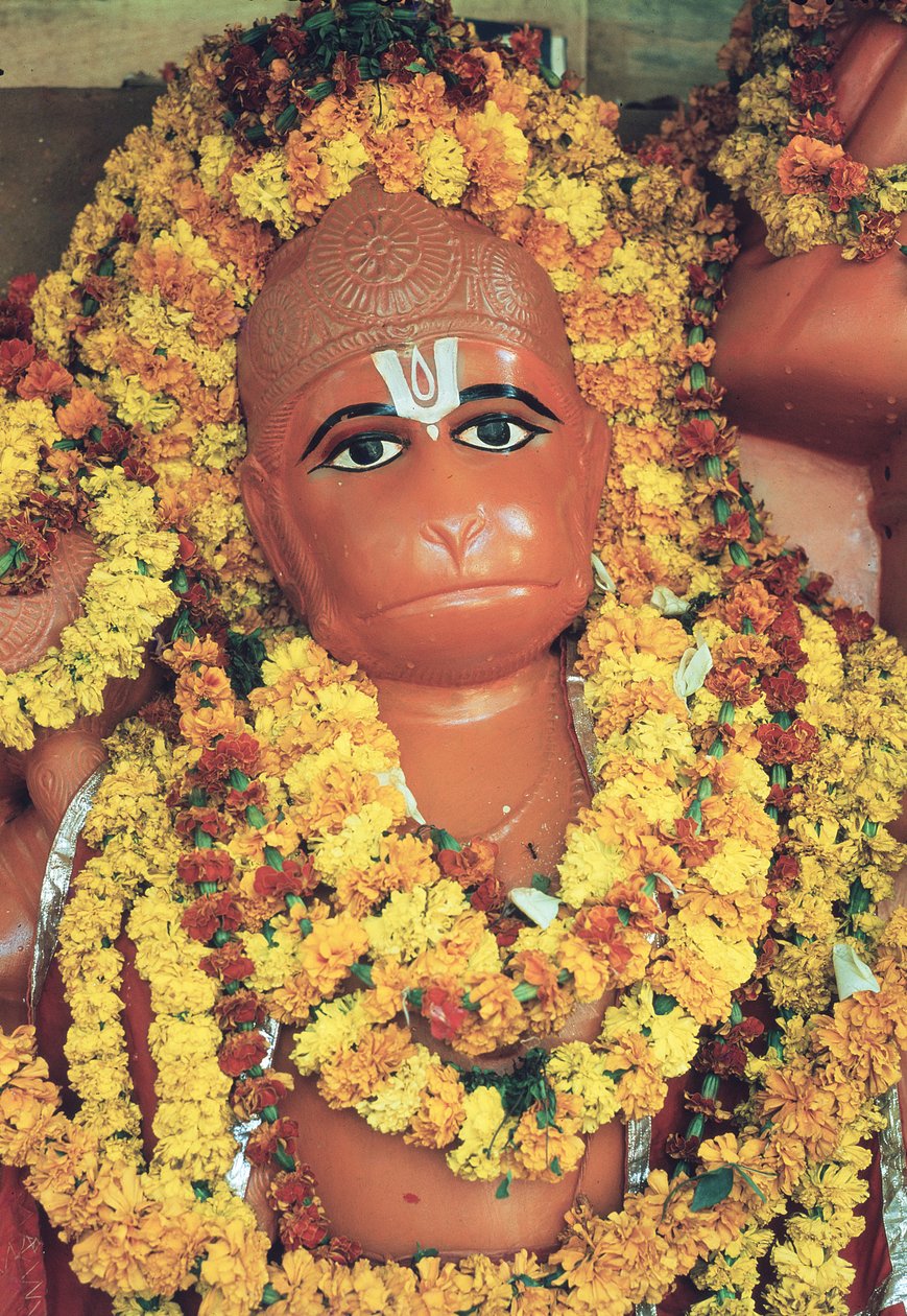 Hanuman, a majomisten (kirakott zománc) alkotó: Indian School