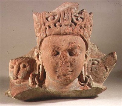 Vaikuntha Vishnu vezetője, Mathura, Utter Pradesh (vörös homokkő) alkotó: Indian School