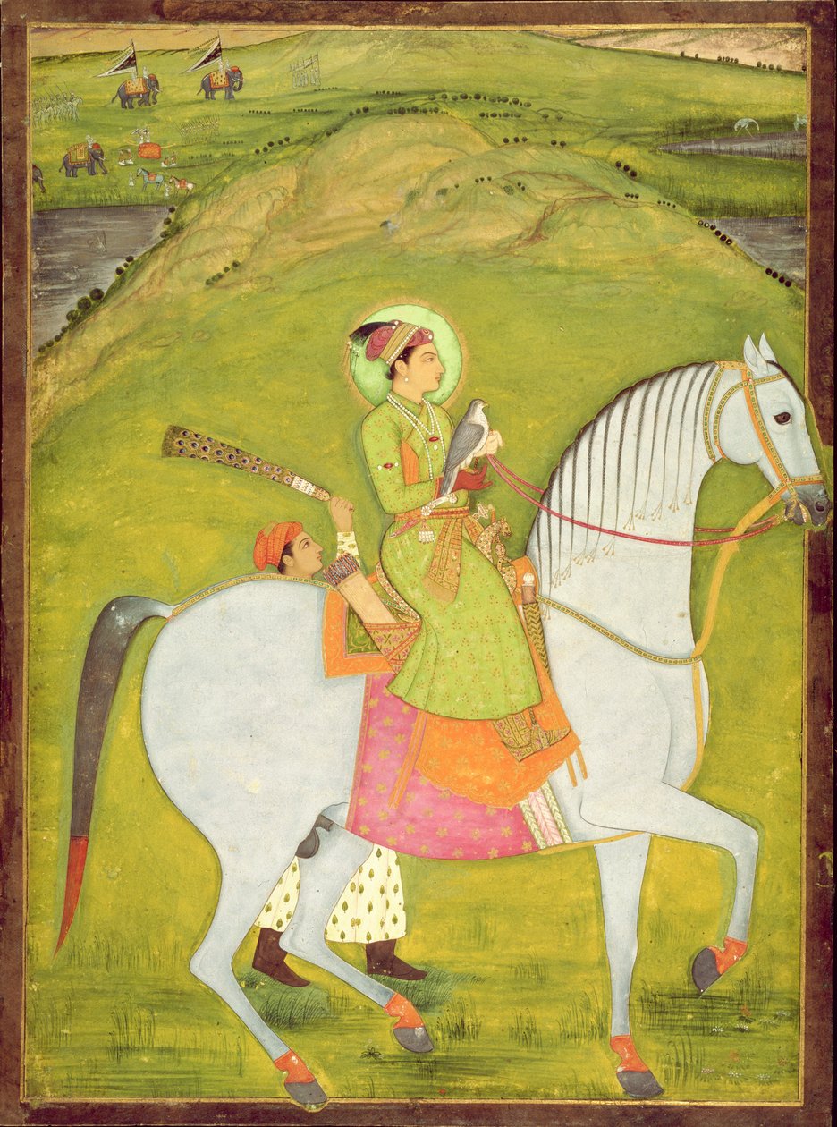Ban ben. 63.7 Lovagló fiatal herceg, 1720-30 körül alkotó: Indian School