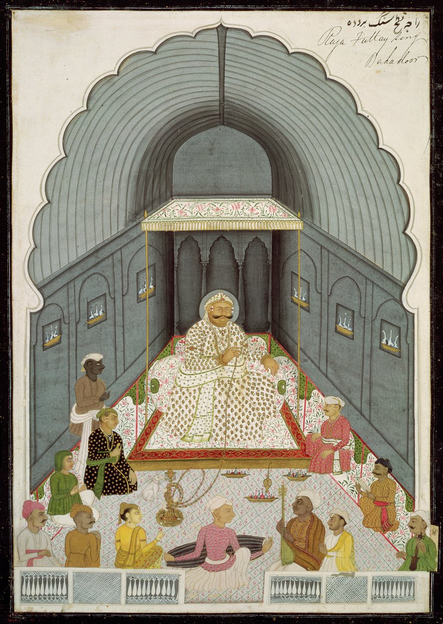 Ban ben. 70.4 Fateh Singhs (1769-1818) zenei parti, 1770-80 körül alkotó: Indian School