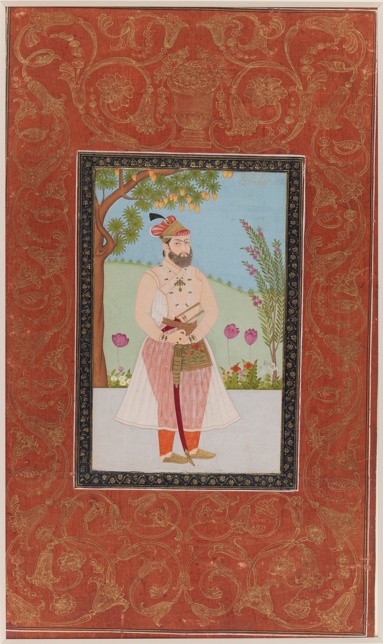 Iraj Khan, 1875-1900 (átlátszatlan wc és arany papíron) alkotó: Indian School