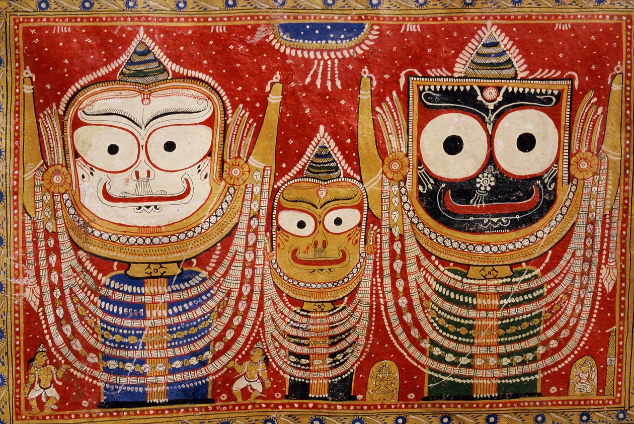 Jagannath, egy ház falára festve (falfestmény) alkotó: Indian School