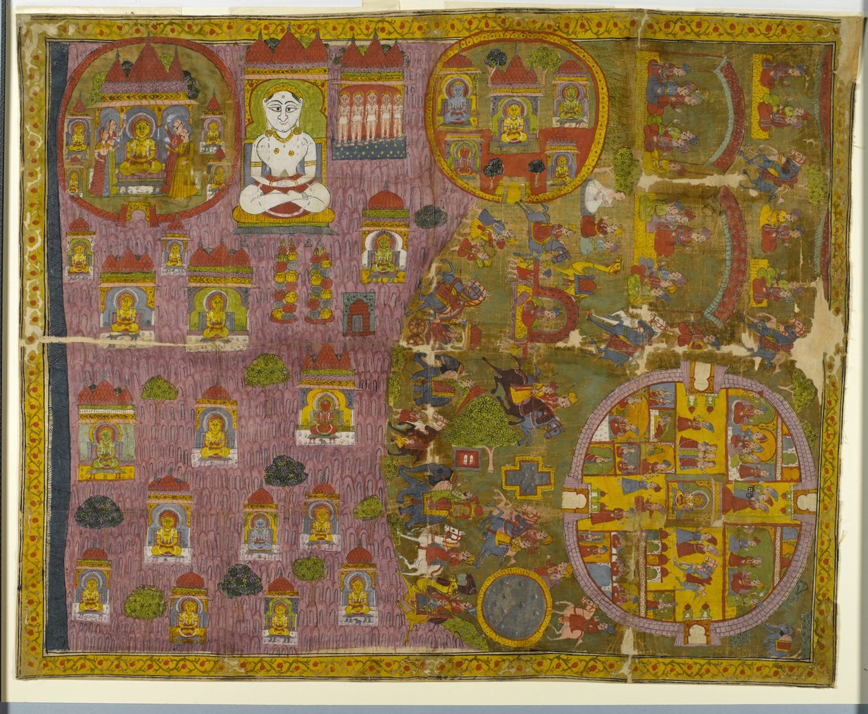 Jain zarándoklat, Rajasthanban, 1750 körül (átlátszatlan wc és arany ruhán) alkotó: Indian School