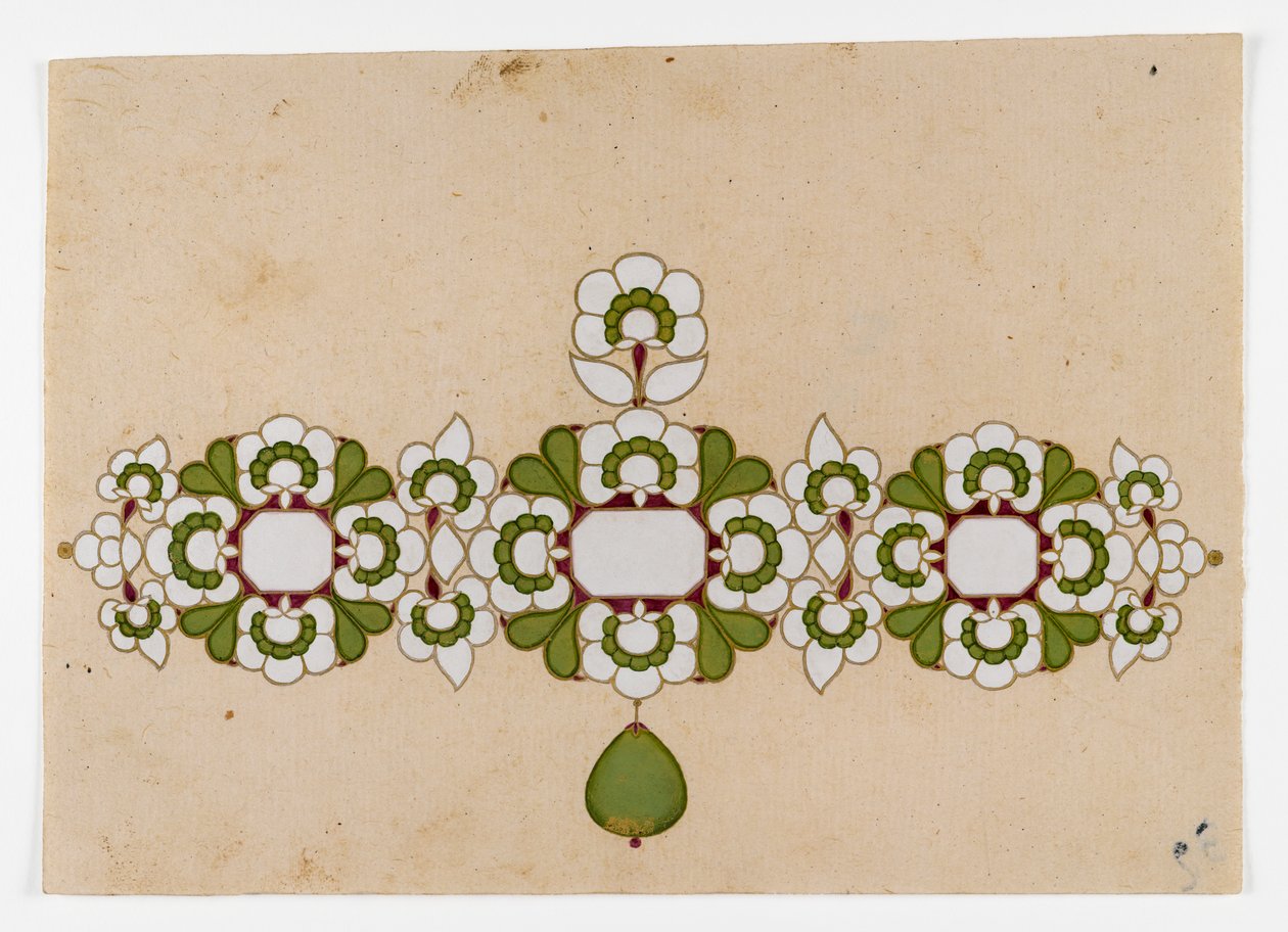Ékszertervezés (átlátszatlan wc és arany papíron) alkotó: Indian School