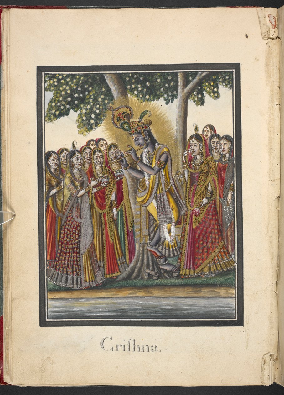 Krishna, Visnu nyolcadik megtestesülése. alkotó: Indian School