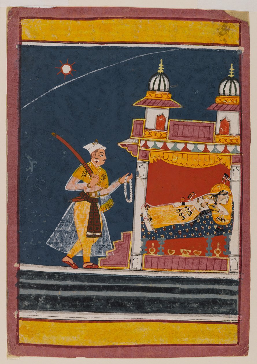 Lalita Ragini, 1650 körül (wc és arany papíron) alkotó: Indian School