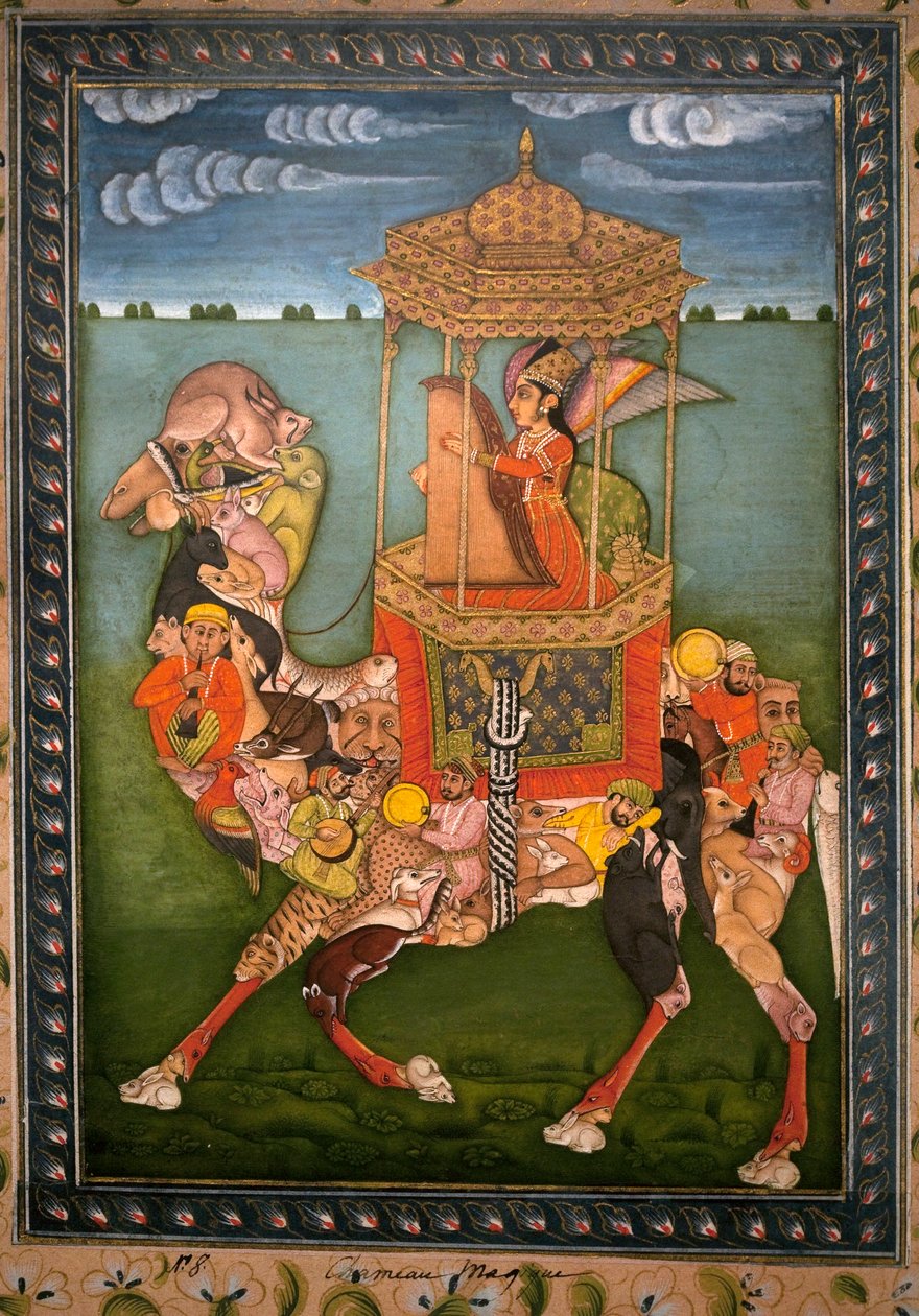 Varázs teve. Festett miniatűr, 1750 körül, Rajasthan és Pahari (India) művészete. Koreai Nemzeti Múzeum, Szöul (Dél-Korea). alkotó: Indian School