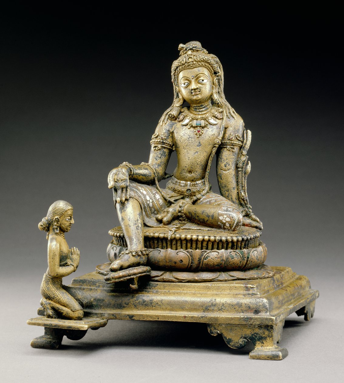 Manjusri, Sirpur kultúra, i.sz. 800 (bronz) alkotó: Indian School