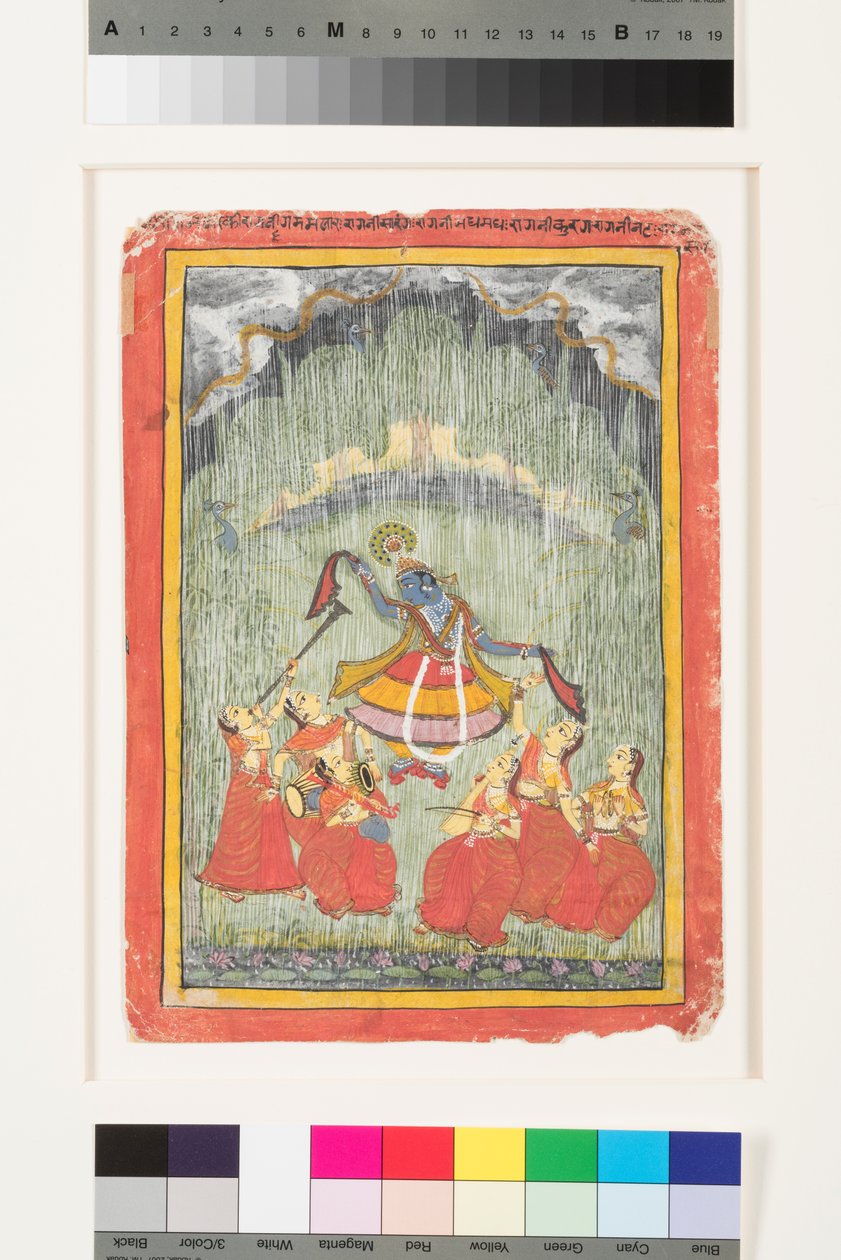 Megh Malar Raga, 1720 körül (papíron átlátszatlan) alkotó: Indian School