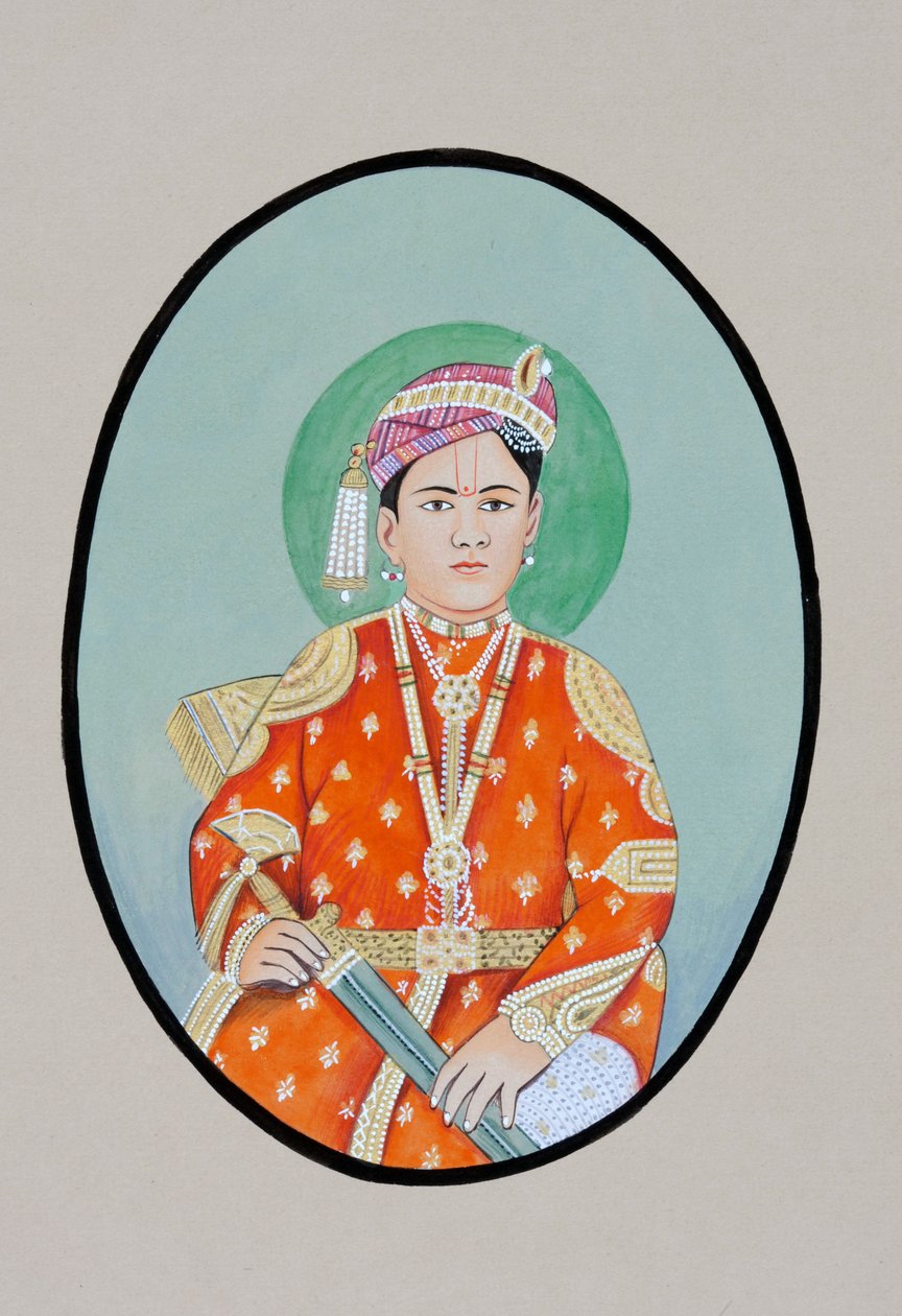 Maharaja Ganga Singh Bikaner miniatűr festménye alkotó: Indian School