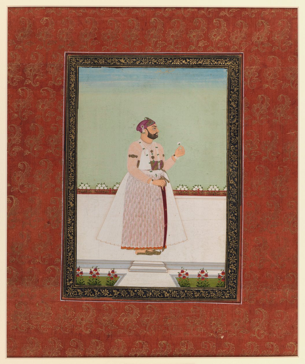 Munir al-Mulk Bahadur, 1875-1900 (átlátszatlan wc és arany papíron) alkotó: Indian School
