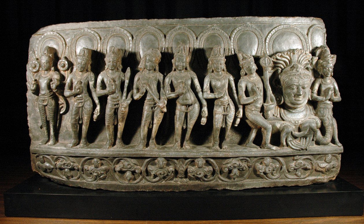 Navagraha, 950-1000 körül (kő) (874861 részlet) alkotó: Indian School