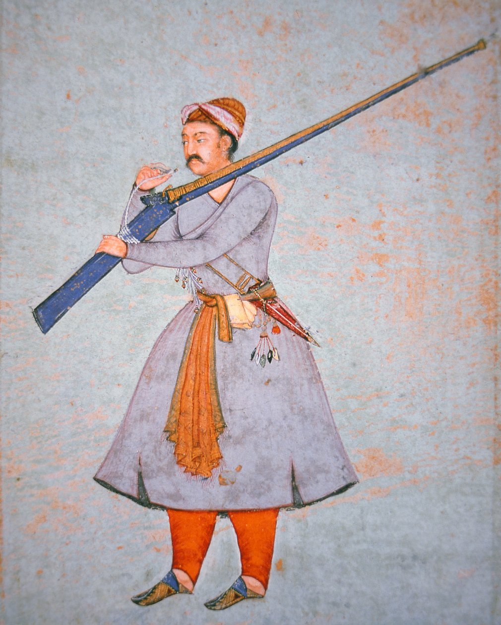 A mogul hadsereg tisztje, 1585 körül (színes litó) alkotó: Indian School