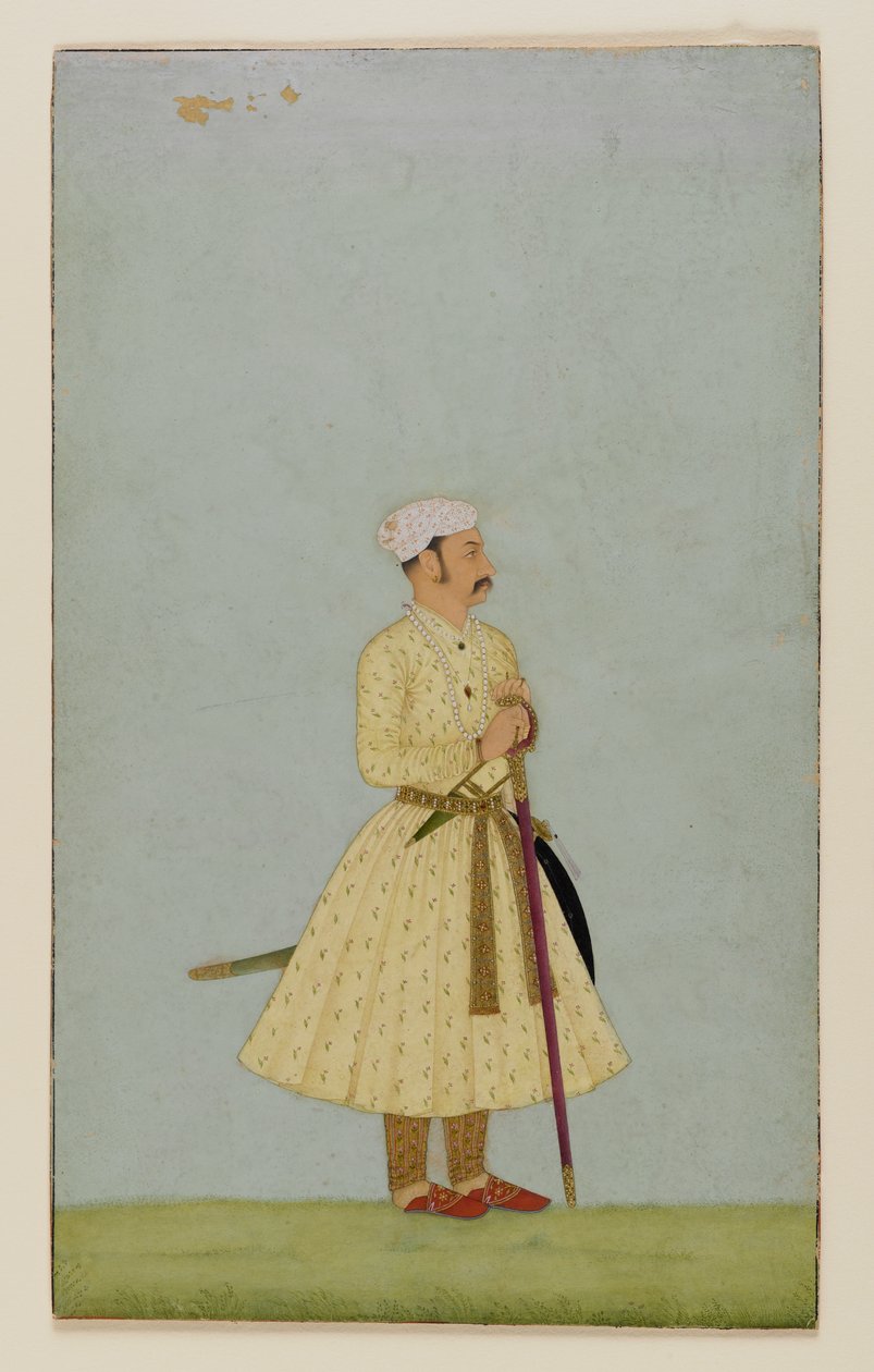 Bundi Rao Chattar Sal portréja, 1675 körül (átlátszatlan wc és arany papíron) alkotó: Indian School