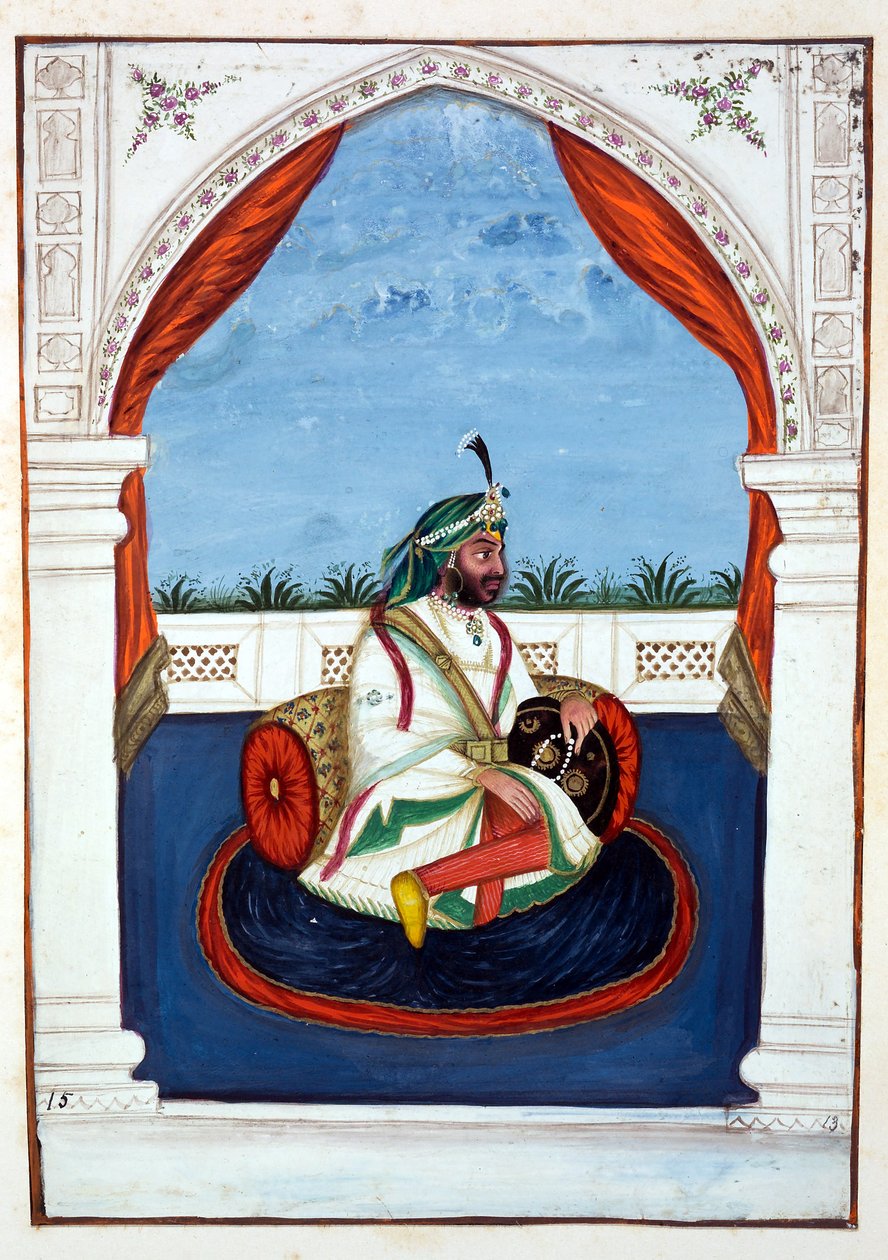 Rajah Lal Singh, A pandzsáb királysága, uralkodói és főnökei, I. kötet, egy azonosítatlan indiai művész 27 akvarell tanulmányából álló kötet, 1840 körül (wc papíron) alkotó: Indian School