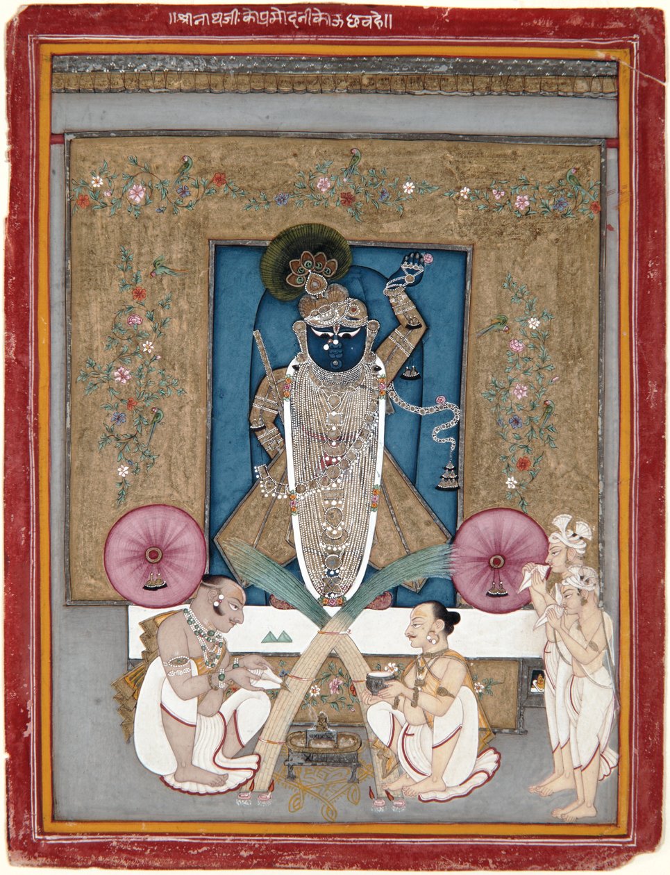 Rajmalkos Raga, 1775 körül (átlátszatlan akvarell és arany papíron) alkotó: Indian School