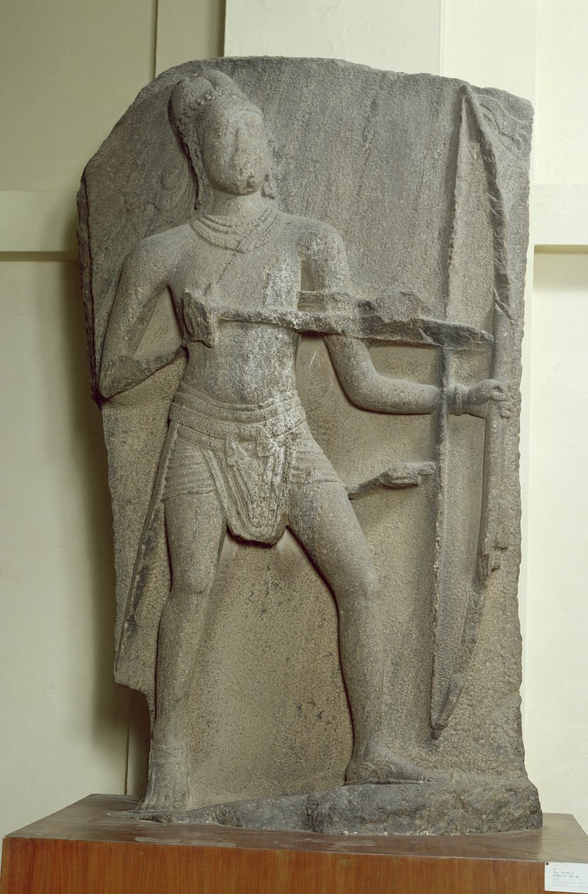 Rama, Kanchipuram, Tamil Nadu, Pallava-dinasztia (gránit) alkotó: Indian School
