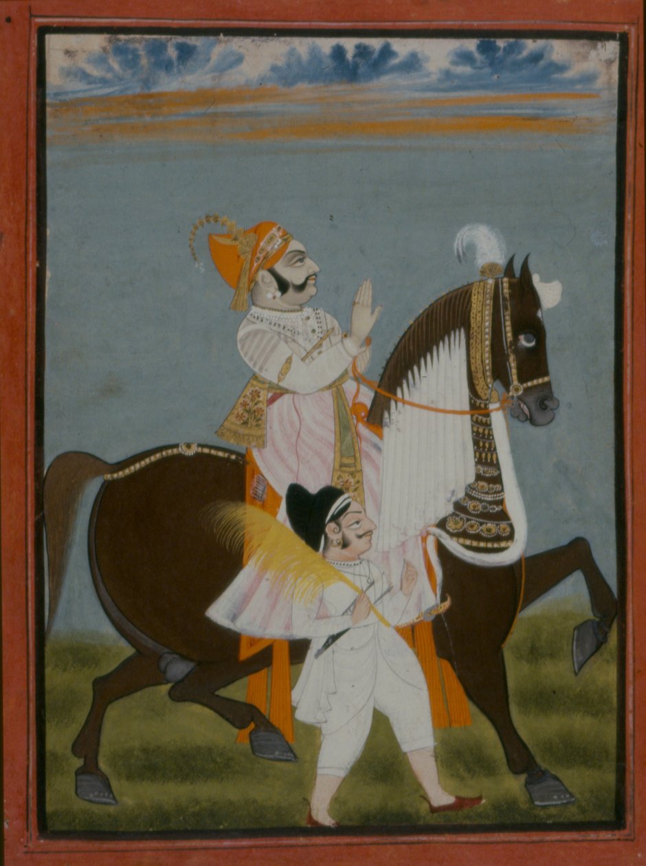 Rawat Bhim Singh, Salumber Riding Noor, 1820 alkotó: Indian School