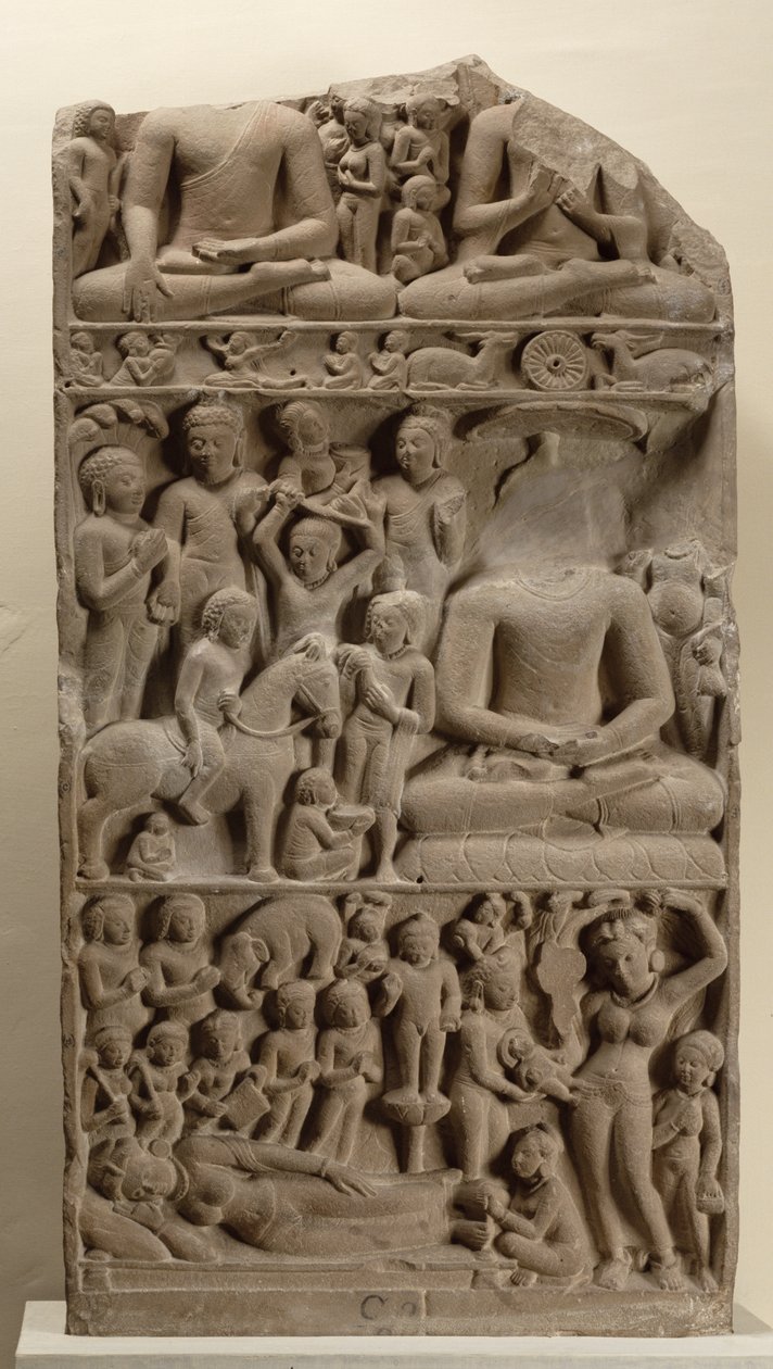 Jelenetek Buddhák életéből, Sarnath, Uttar Pradesh alkotó: Indian School