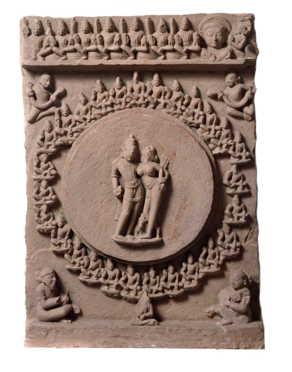 Shiva Parvati, Makarandanagarból (dombormű, 9-10. század) alkotó: Indian School