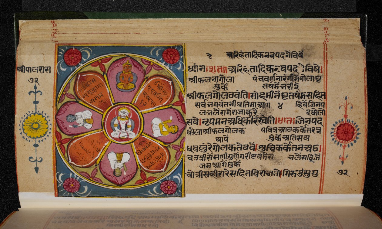 Siddhachakra a Shripal Rajano Rasa kéziratból alkotó: Indian School