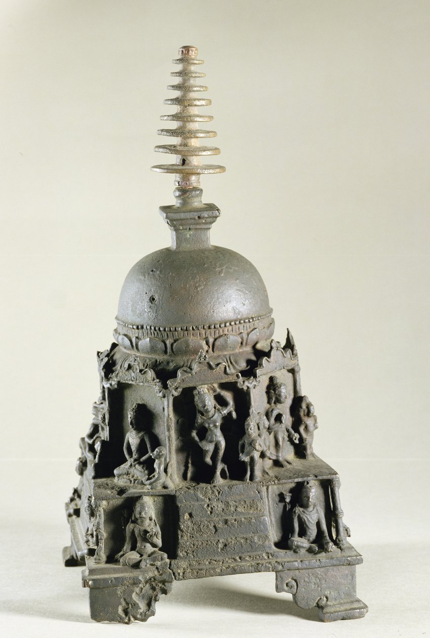 Sztupa, Pala, Nalanda, Bihar (bronz) alkotó: Indian School