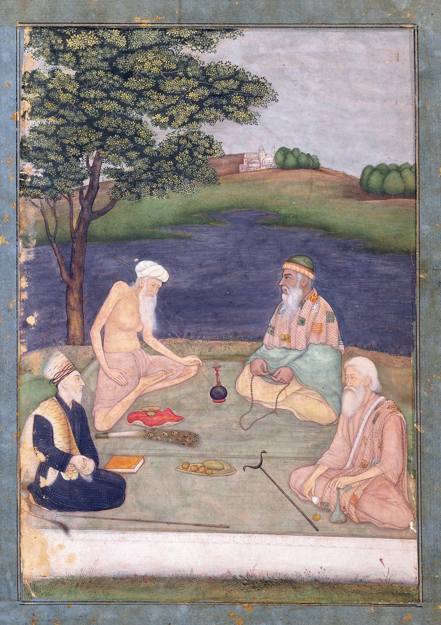 Szúfik látogatják Pirukat, 1650 körül alkotó: Indian School