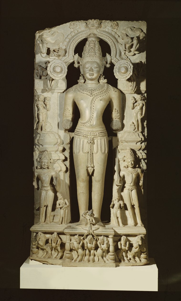 Surya, a Nap-templomból Konarakban, Orissa államban, Kelet-Ganga-dinasztia (mészkő) alkotó: Indian School