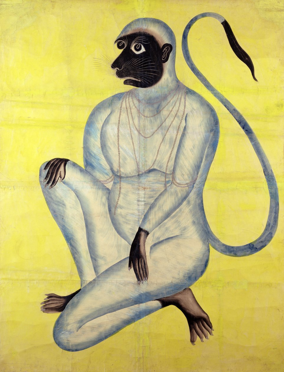 Hanuman majomisten, Kalighat, Kalkutta, 1870 körül (wc ezüsttel a papíron) alkotó: Indian School