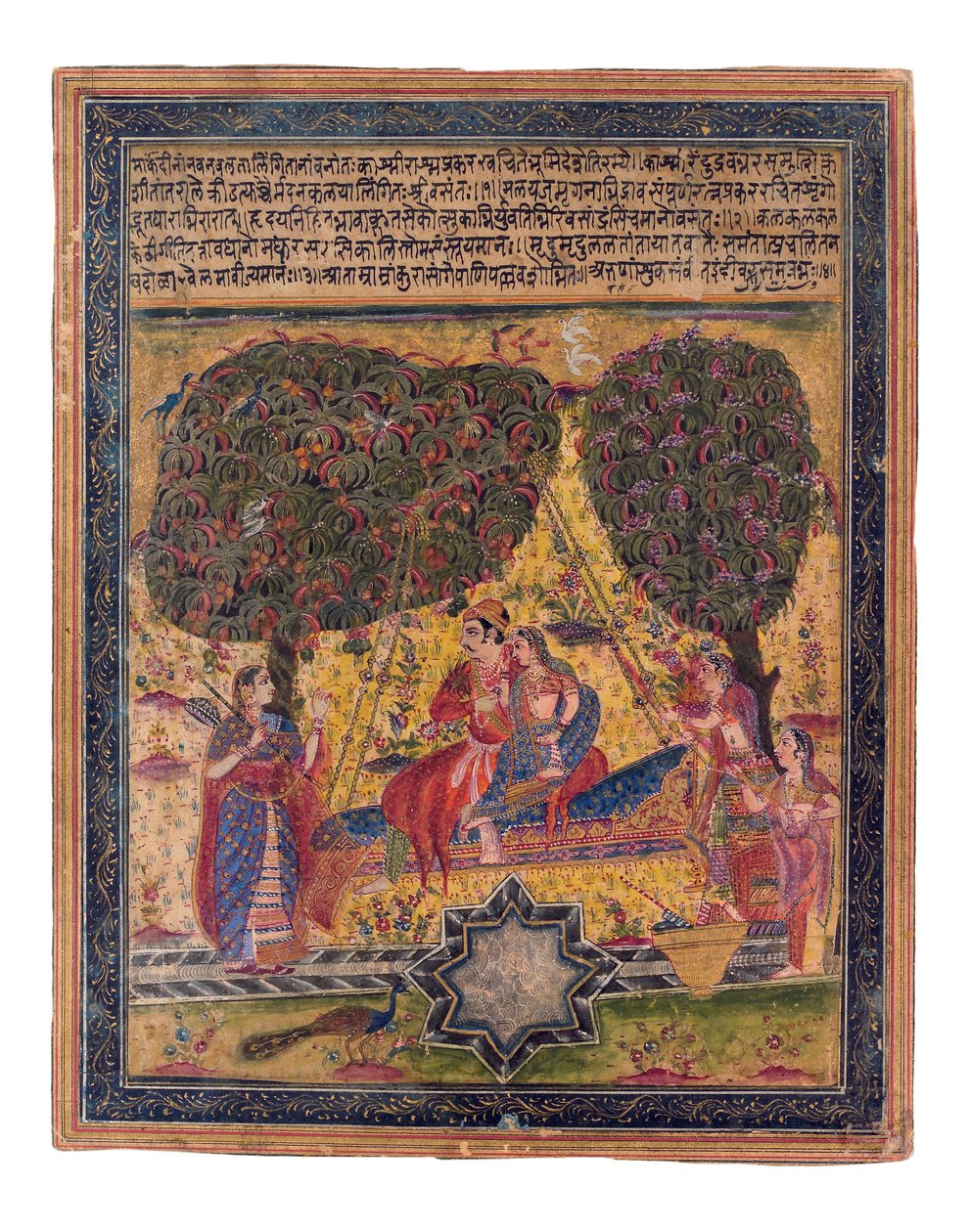 The Musical Mode, Vasant, 1675 körül (átlátszatlan wc és arany papíron) alkotó: Indian School