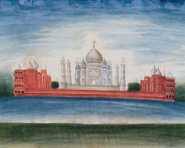 A Tádzs Mahal Agrában (akvarell papíron) alkotó: Indian School