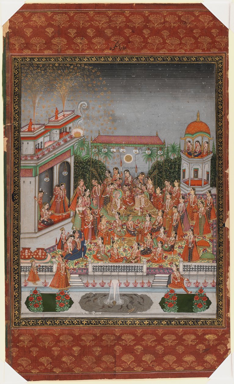 Dara Shikoh menyegzője, 1875-1900 (átlátszatlan wc és arany papíron) alkotó: Indian School