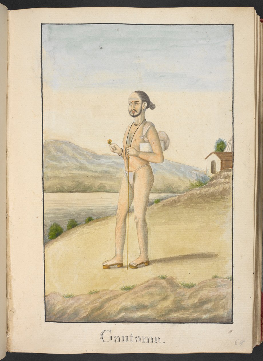 A bölcs, Vashishtha, Dasaratha tanítója... alkotó: Indian School