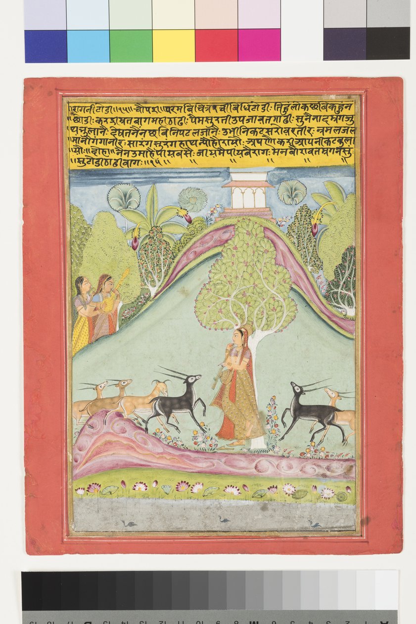 Todi Ragini, 1700 körül (átlátszatlan wc és arany papíron) alkotó: Indian School