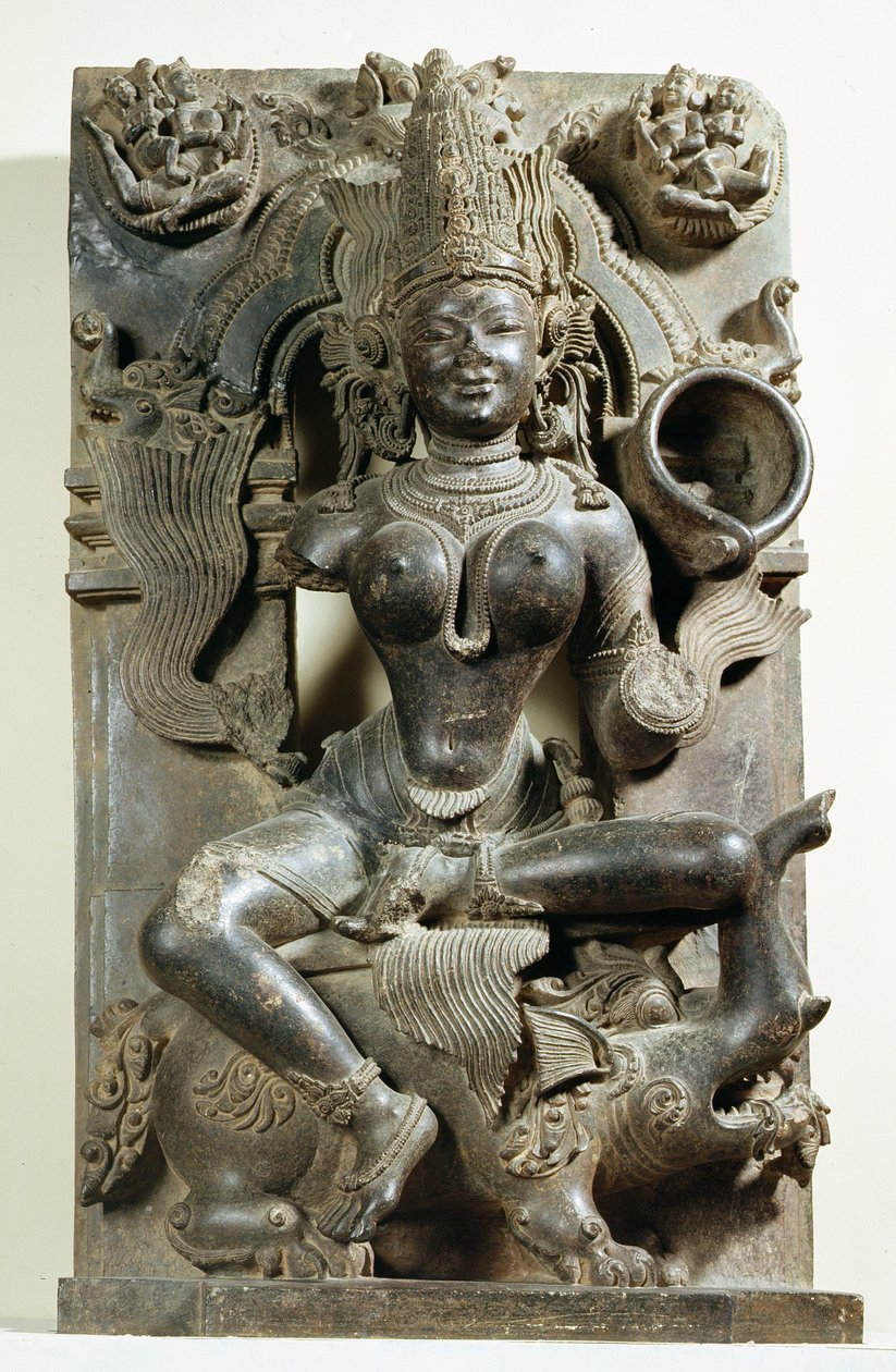 Varunani, faragás a Konark Sun Temple-ből, Orissa, Kelet Ganga-dinasztia alkotó: Indian School
