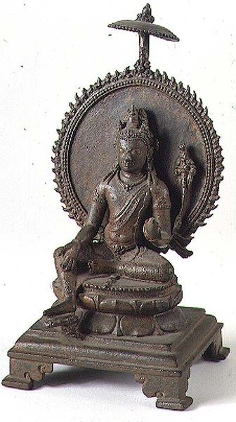 Vishnu, Pallava, Dél-India (bronz) alkotó: Indian School
