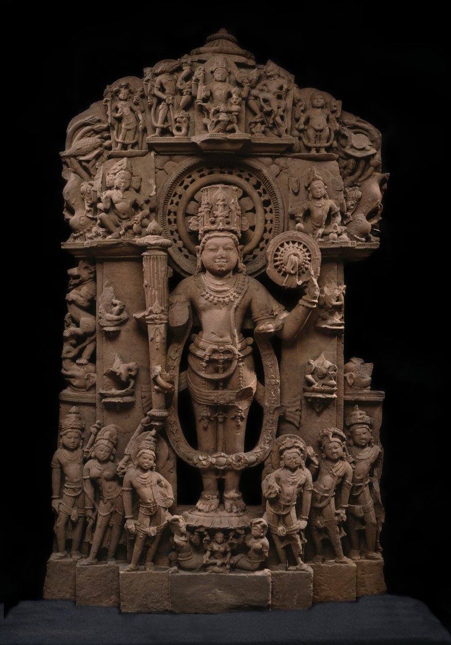 Visnu és avatárjai, 10. század körül (homokkő) alkotó: Indian School