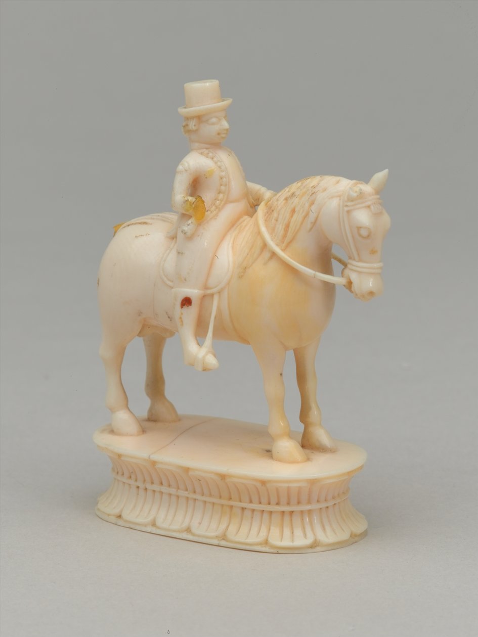 Fehér lovag, sakkfigura, India, 1820 körül alkotó: Indian School
