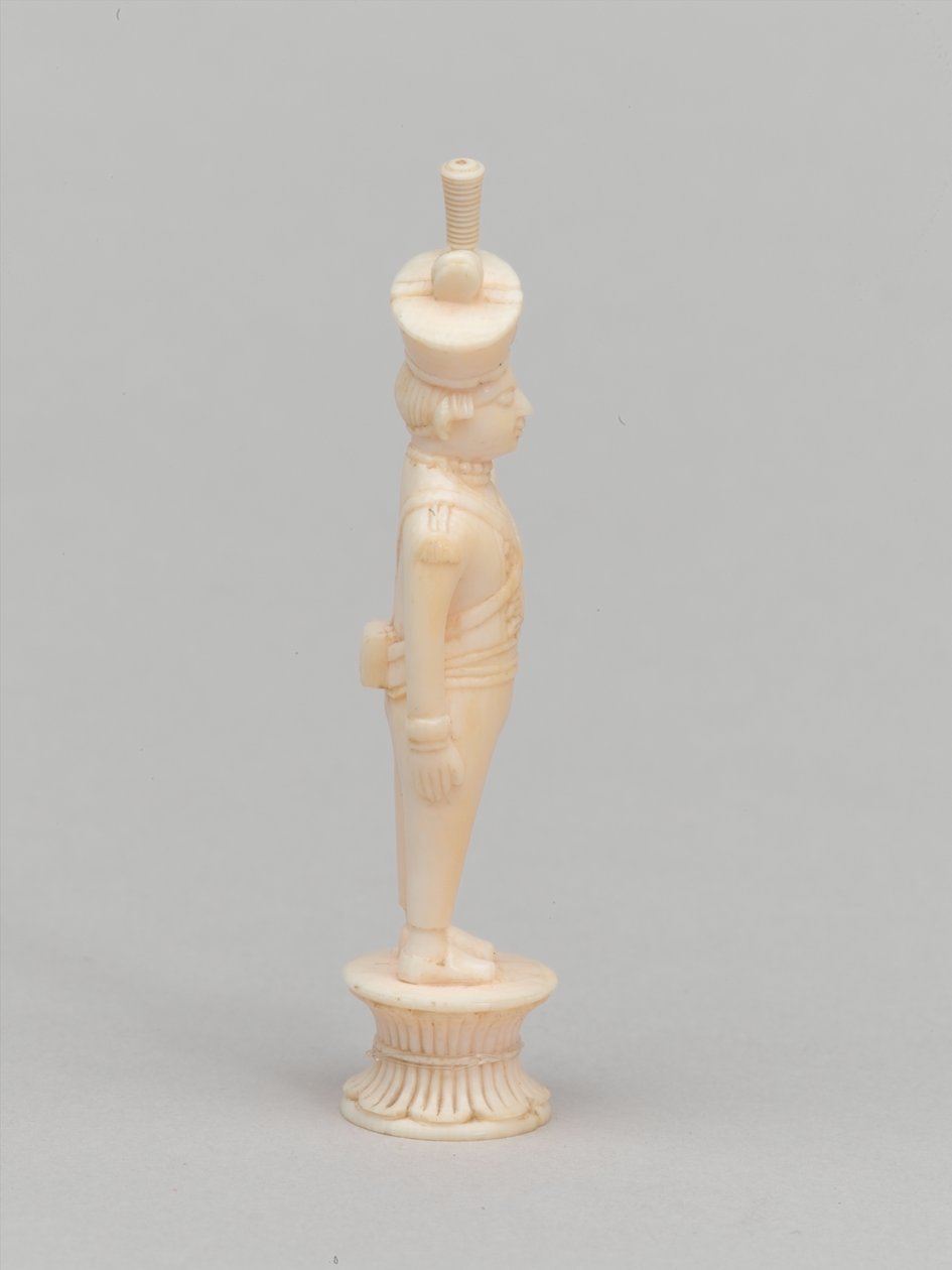 Fehér gyalog, sakkfigura, India, 1820 körül alkotó: Indian School