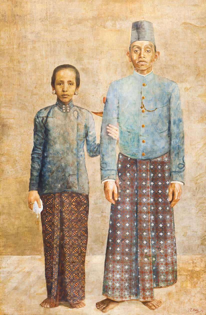 Egy jávai nemes és felesége portréja, 1837 körül (olaj, vászon) alkotó: Indonesian School
