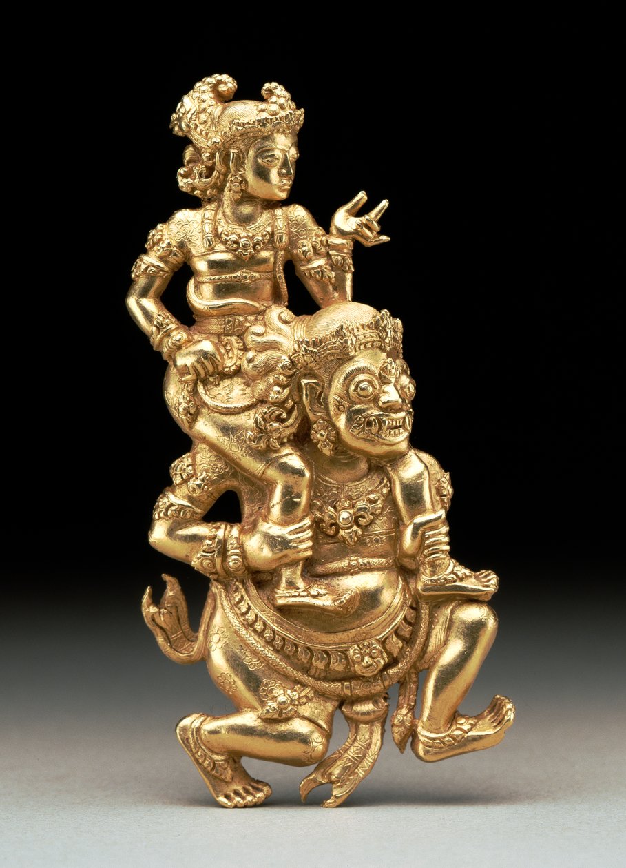 Sutasoma és Kalmasapada (repousse arany) alkotó: Indonesian School