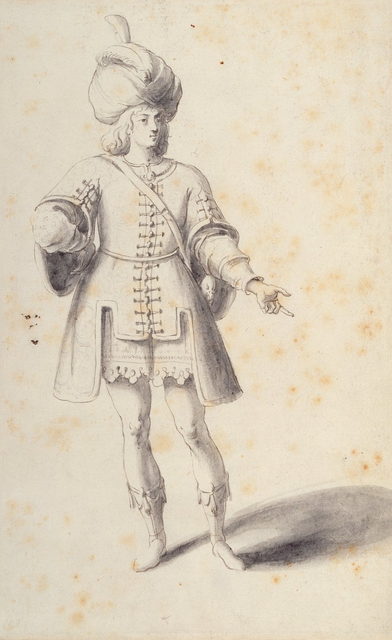 Egy nemes perzsa fiatal (toll és tinta papíron) alkotó: Inigo Jones