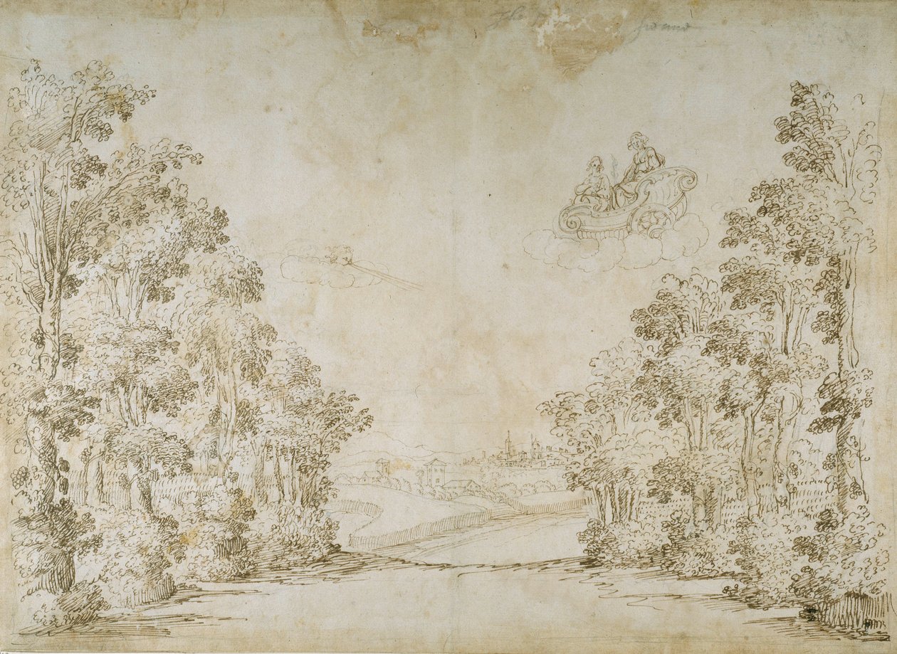 Egy békés ország (toll és tinta papíron) alkotó: Inigo Jones