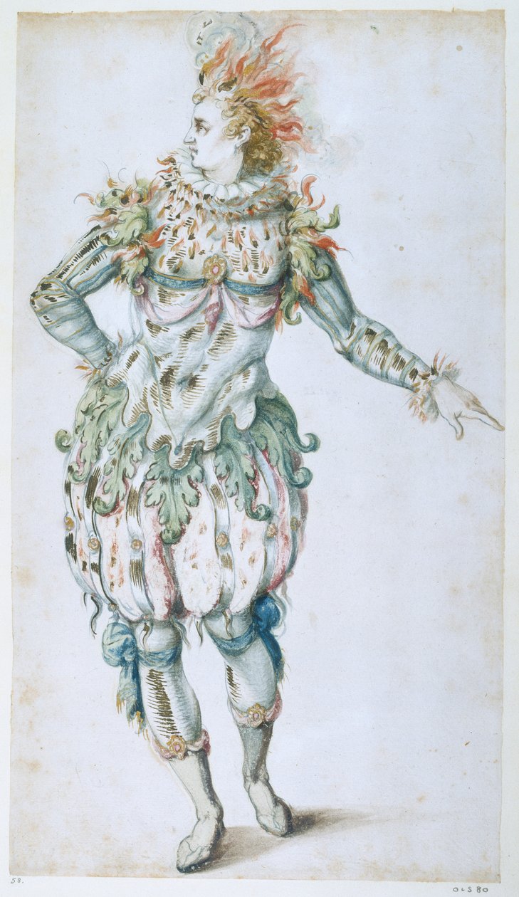 Csillagmaszk (akvarell papíron) alkotó: Inigo Jones