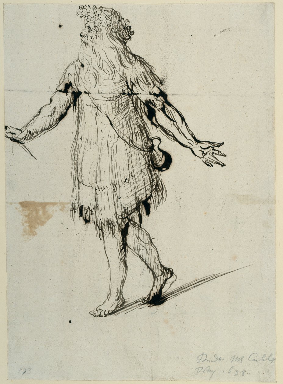 Egy druida, 1638 körül (toll és tinta papíron) alkotó: Inigo Jones