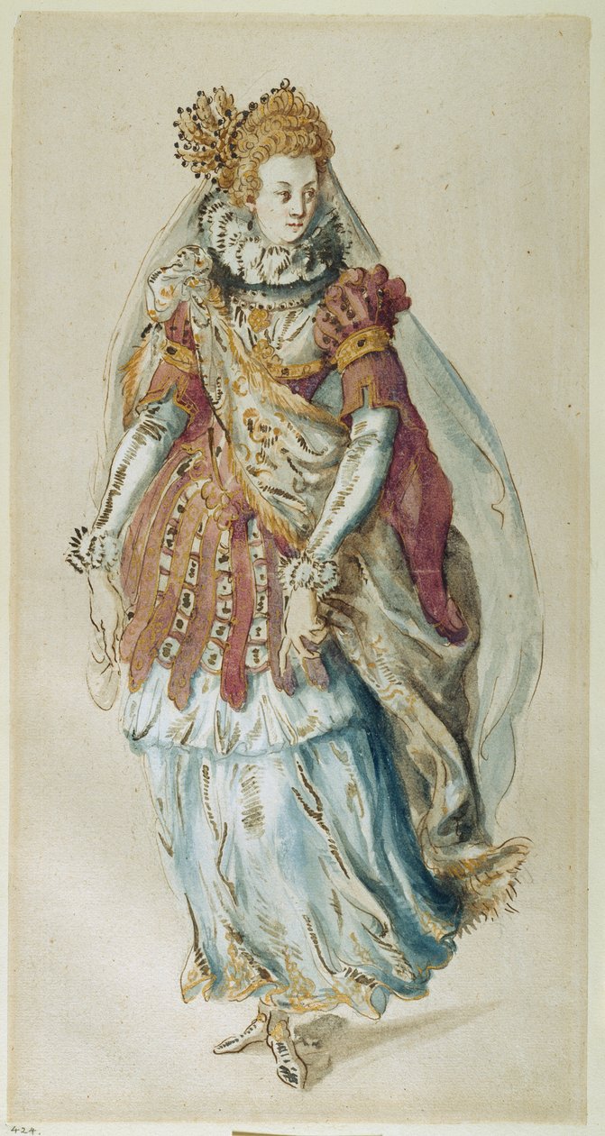 Egy átalakított szobor (akvarell papíron) alkotó: Inigo Jones