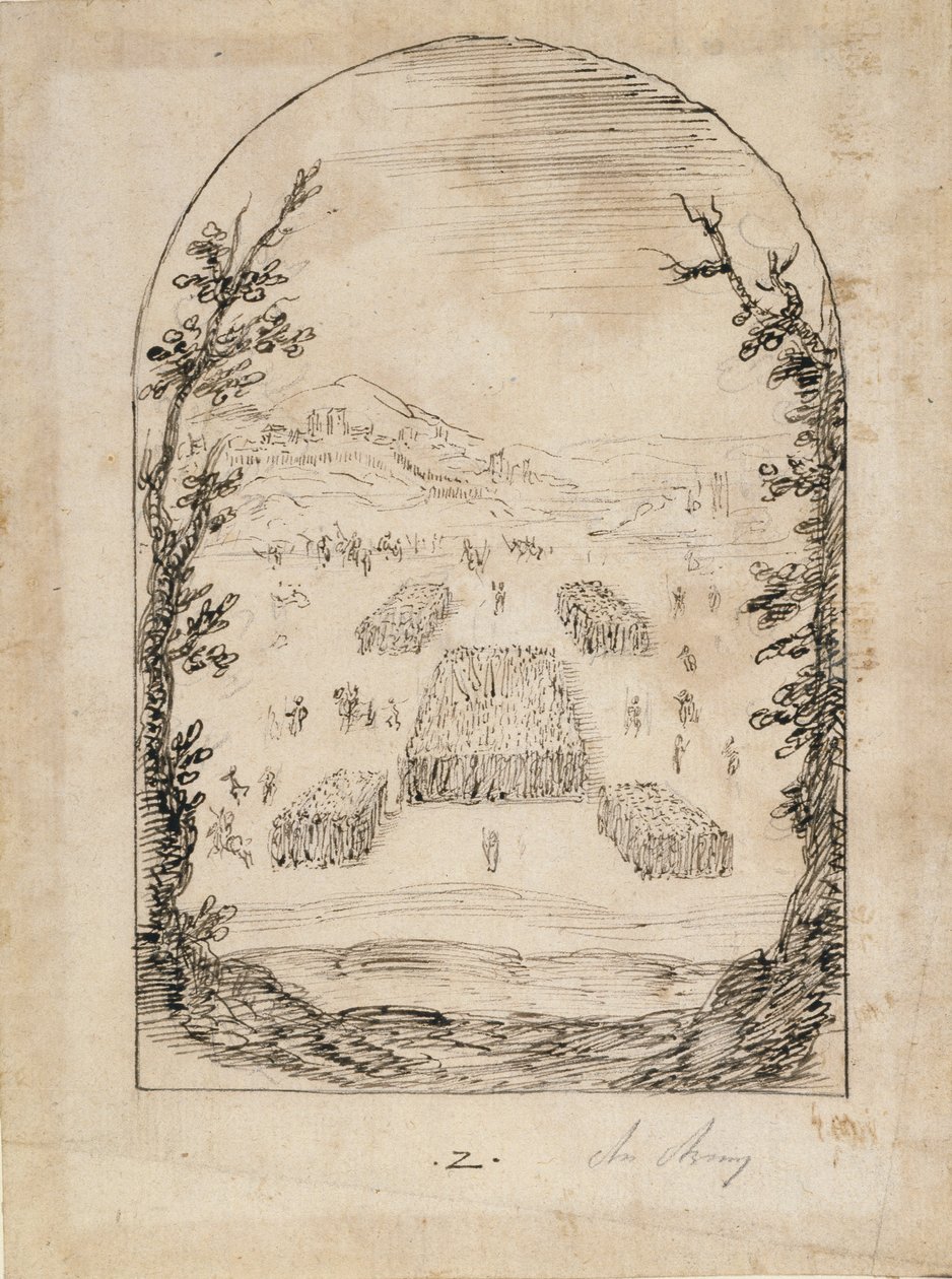 Egy hadsereg (toll és tinta papíron) alkotó: Inigo Jones