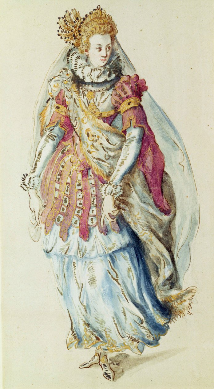 Lady Masquer jelmeztervezése alkotó: Inigo Jones